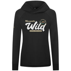 Minnesota Wild Levelwear Women's Slender Monument Raglan Pullover Hoodie - Black - NHL
