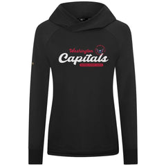 Washington Capitals Levelwear Women's Slender Monument Raglan Pullover Hoodie - Black - NHL