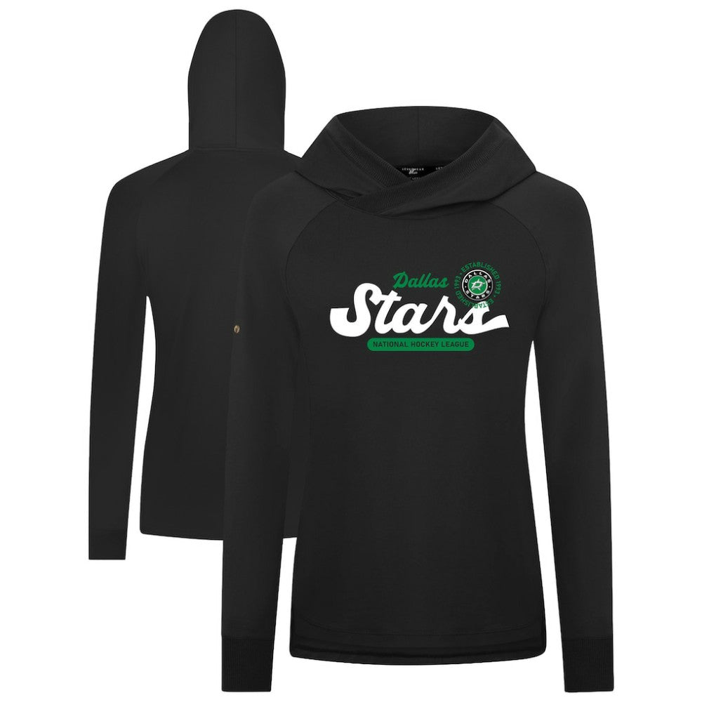 Dallas Stars Levelwear Women's Slender Monument Raglan Pullover Hoodie - Black - NHL