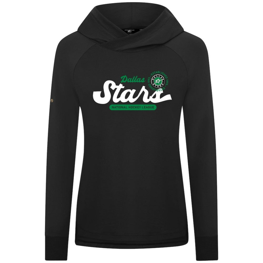 Dallas Stars Levelwear Women's Slender Monument Raglan Pullover Hoodie - Black - NHL