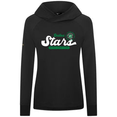 Dallas Stars Levelwear Women's Slender Monument Raglan Pullover Hoodie - Black - NHL
