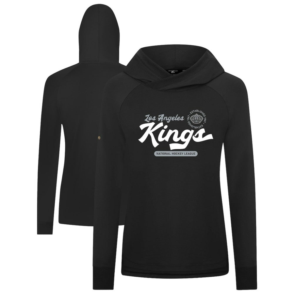 Los Angeles Kings Levelwear Women's Slender Monument Raglan Pullover Hoodie - Black - NHL