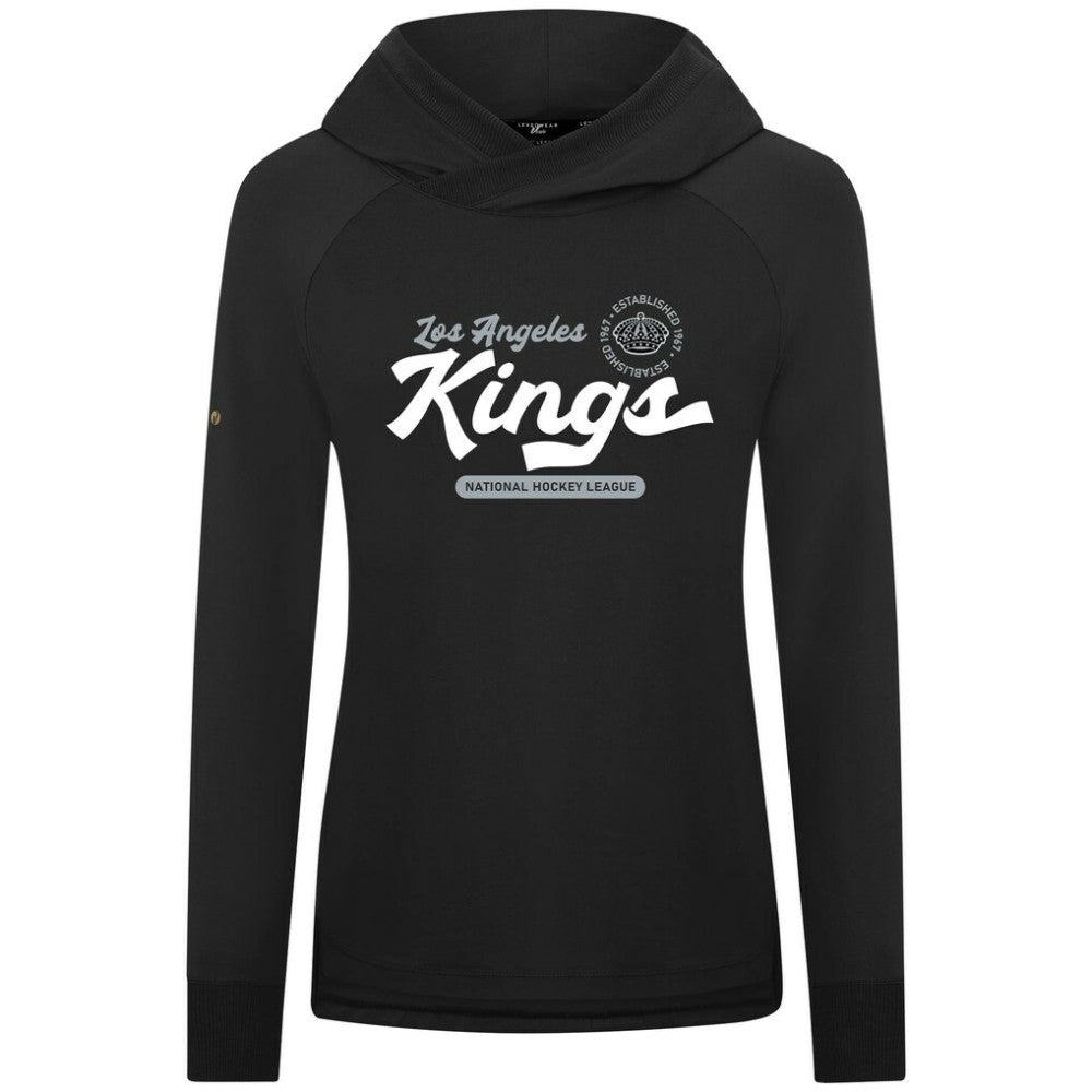 Los Angeles Kings Levelwear Women's Slender Monument Raglan Pullover Hoodie - Black - NHL