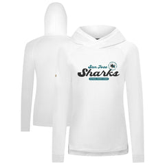 San Jose Sharks Levelwear Women's Slender Monument Raglan Pullover Hoodie - White - NHL