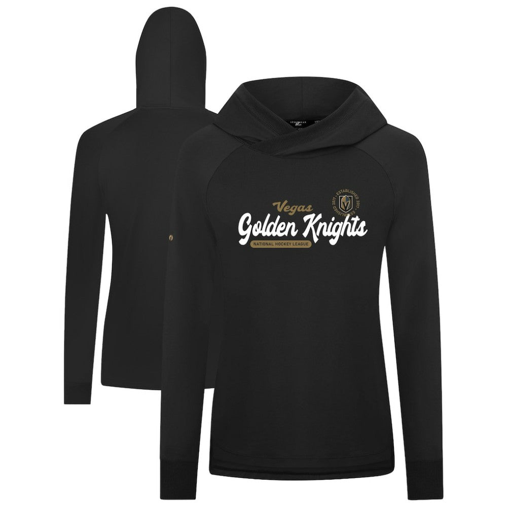 Vegas Golden Knights Levelwear Women's Slender Monument Raglan Pullover Hoodie - Black - NHL