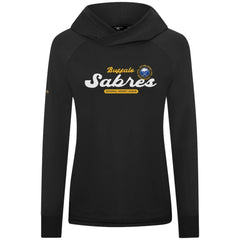 Buffalo Sabres Levelwear Women's Slender Monument Raglan Pullover Hoodie - Black - NHL