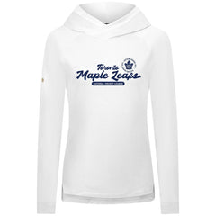 Toronto Maple Leafs Levelwear Women's Slender Monument Raglan Pullover Hoodie - White - NHL