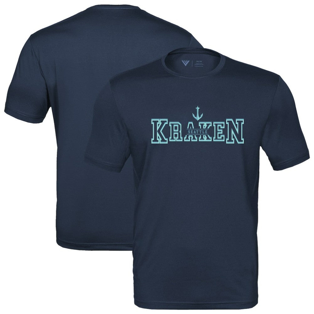 Seattle Kraken Levelwear Anthem Journey Performance T-Shirt - Deep Sea Blue - NHL