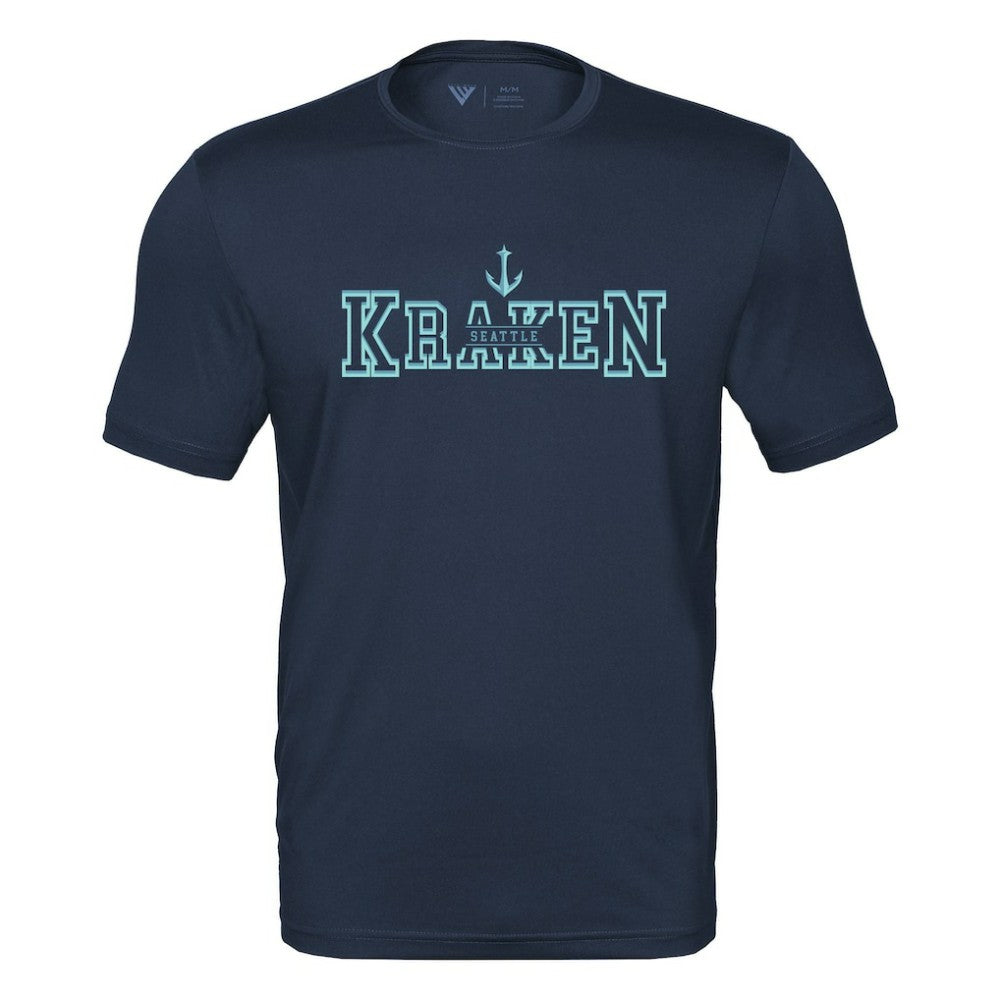 Seattle Kraken Levelwear Anthem Journey Performance T-Shirt - Deep Sea Blue - NHL