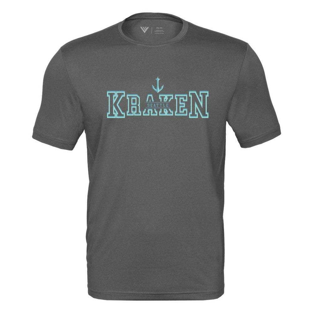 Seattle Kraken Levelwear Anthem Journey Performance T-Shirt - Charcoal - NHL