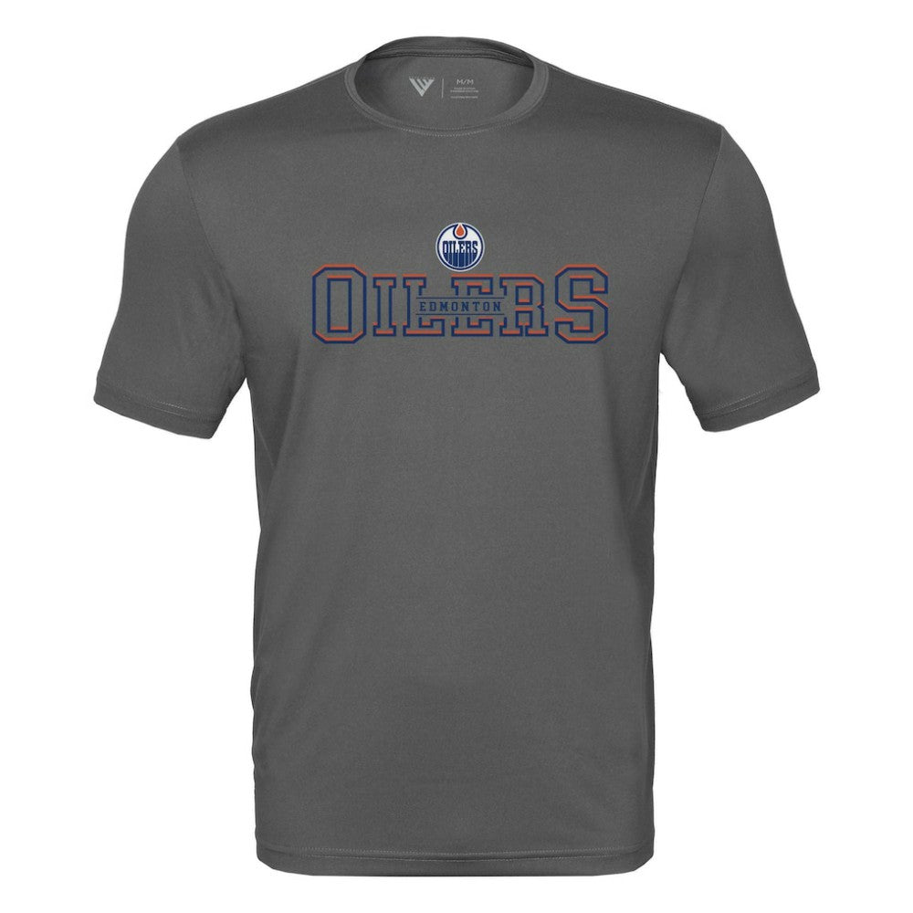 Edmonton Oilers Levelwear Anthem Journey Performance T-Shirt - Charcoal - NHL