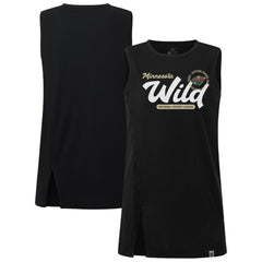 Minnesota Wild Levelwear Women's Influx Monument Tank Top - Black - NHL