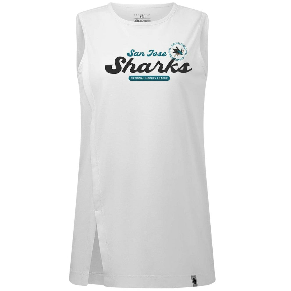 San Jose Sharks Levelwear Women's Influx Monument Tank Top - White - NHL