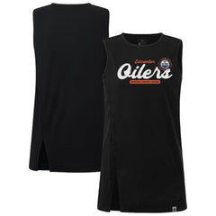 Edmonton Oilers Levelwear Women's Influx Monument Tank Top - Black - NHL
