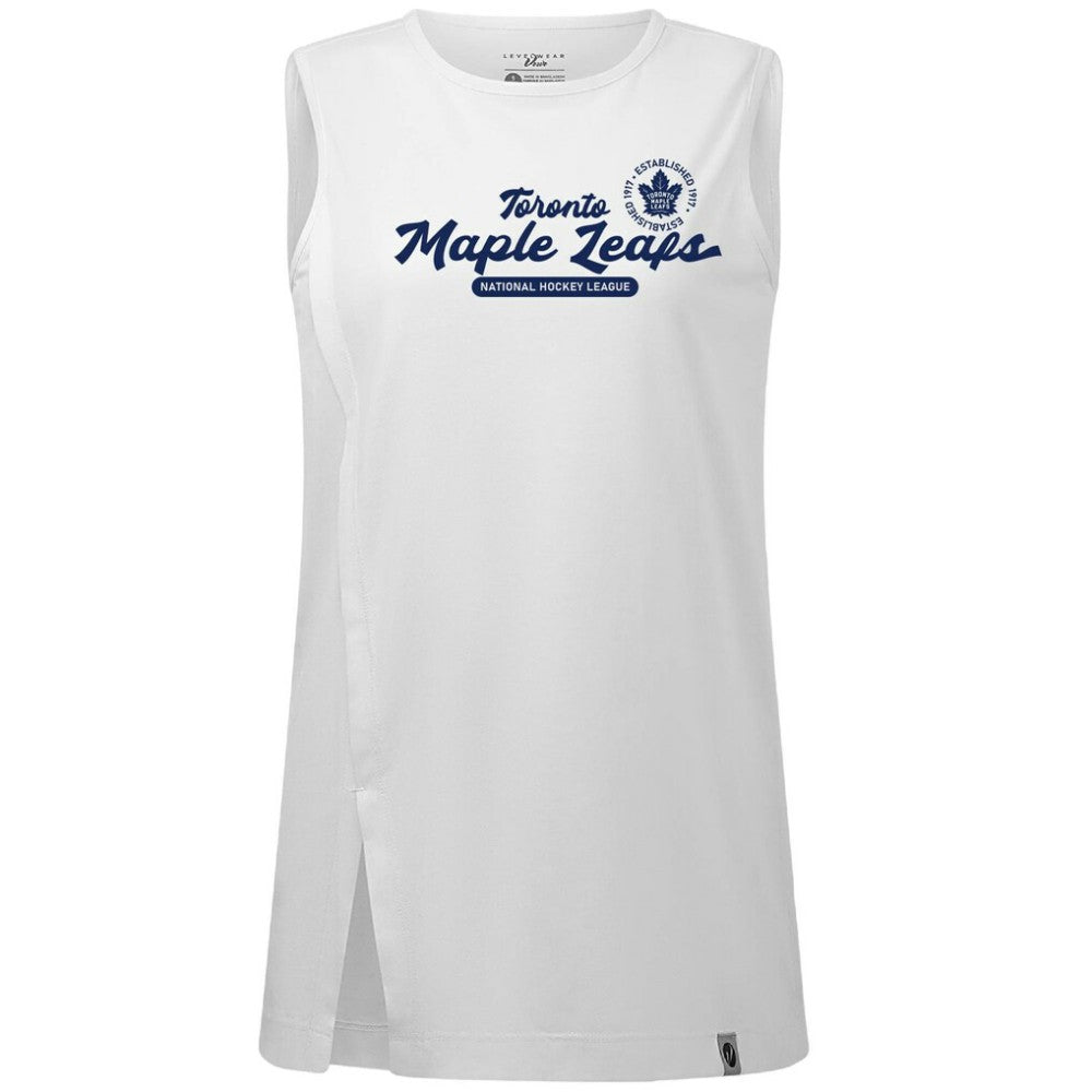 Toronto Maple Leafs Levelwear Women's Influx Monument Tank Top - White - NHL
