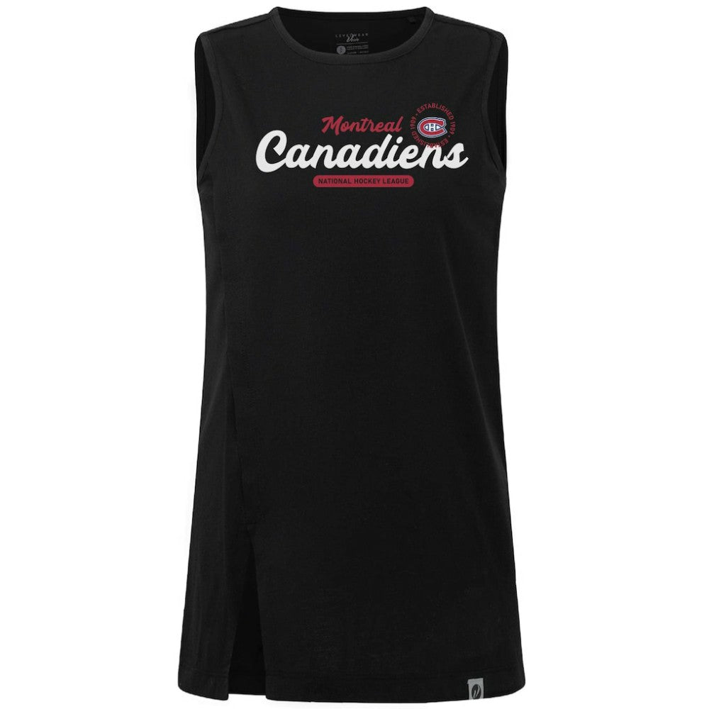 Montreal Canadiens Levelwear Women's Influx Monument Tank Top - Black - NHL