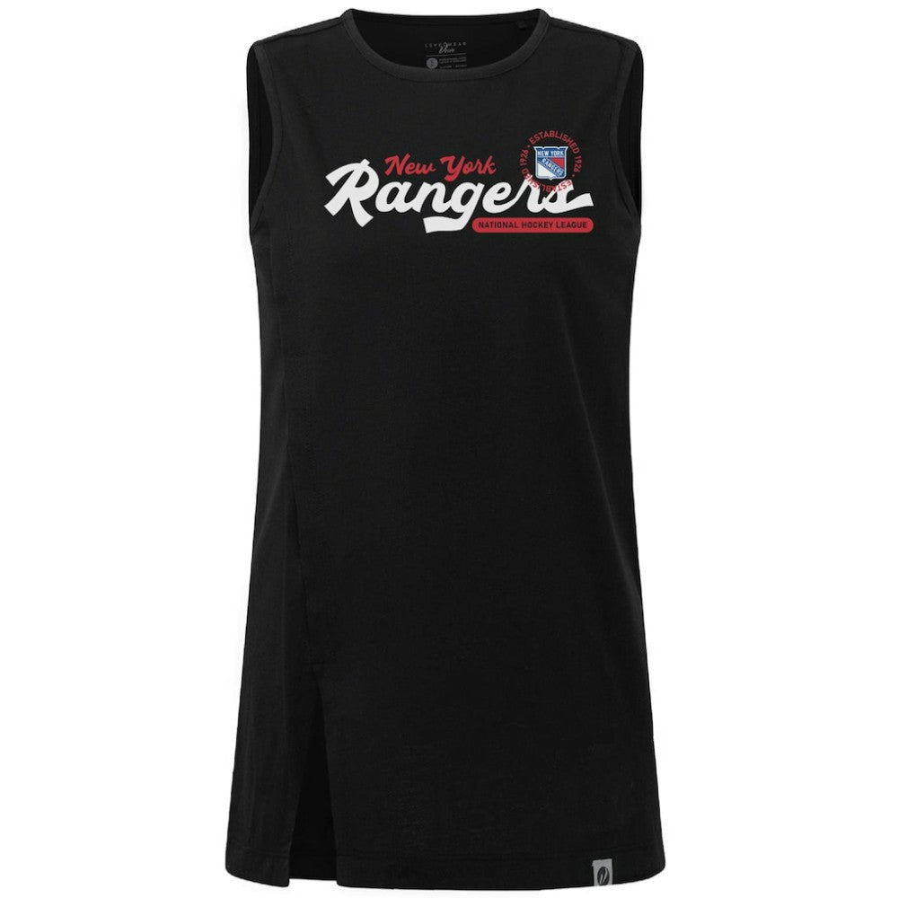 New York Rangers Levelwear Women's Influx Monument Tank Top - Black - NHL