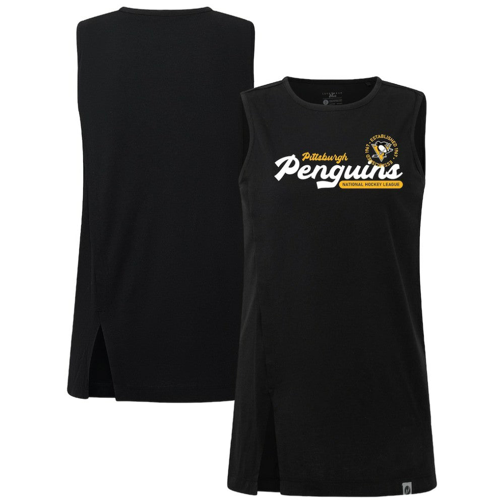 Pittsburgh Penguins Levelwear Women's Influx Monument Tank Top - Black - NHL