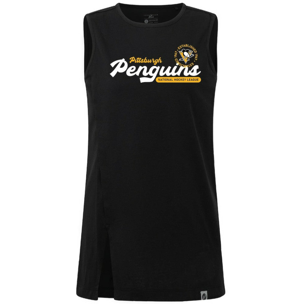 Pittsburgh Penguins Levelwear Women's Influx Monument Tank Top - Black - NHL