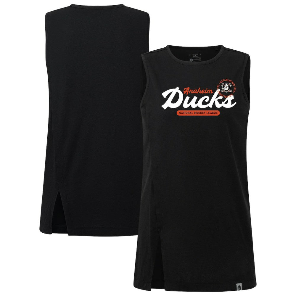 Anaheim Ducks Levelwear Women's Influx Monument Tank Top - Black - NHL