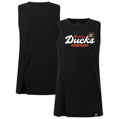 Anaheim Ducks Levelwear Women's Influx Monument Tank Top - Black - NHL