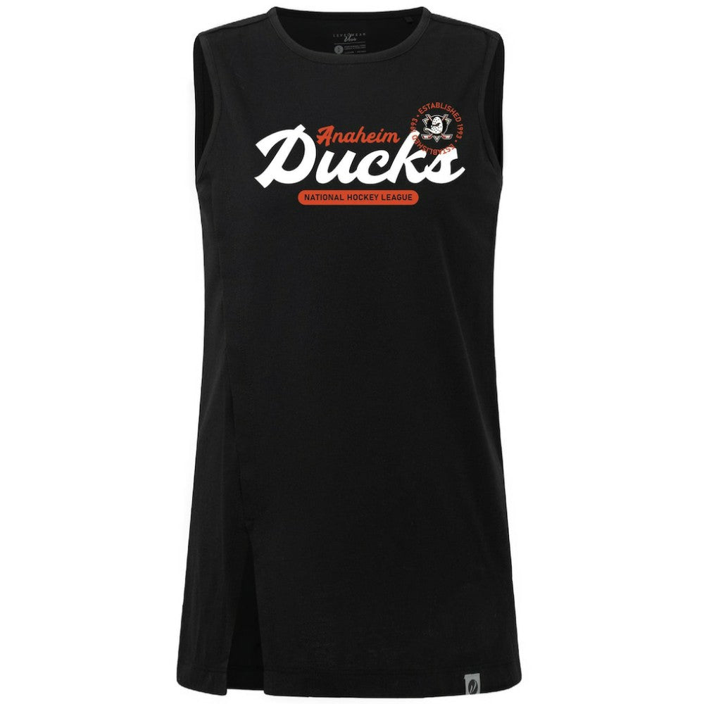 Anaheim Ducks Levelwear Women's Influx Monument Tank Top - Black - NHL