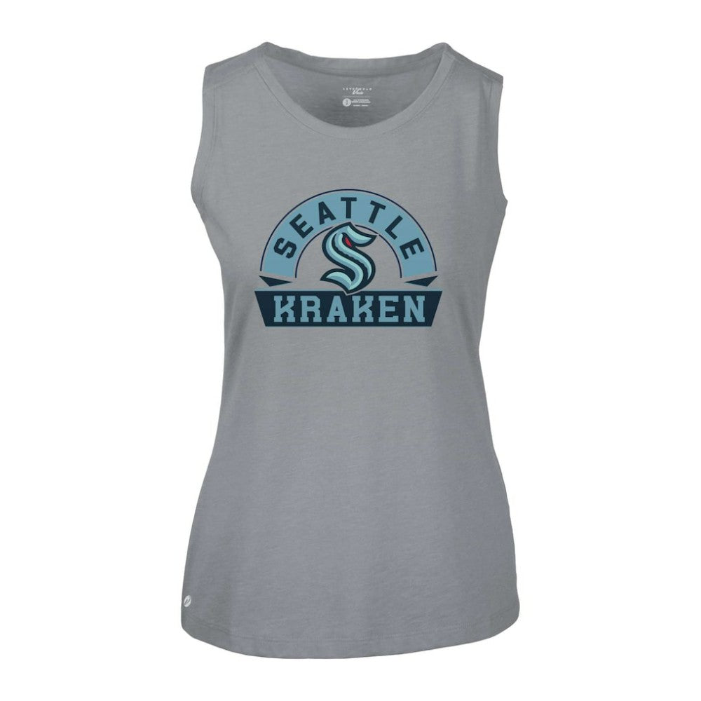 Seattle Kraken Levelwear Women's Macy Banner Arch Tank Top - Gray - NHL