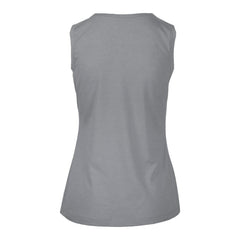 Edmonton Oilers Levelwear Women's Macy Banner Arch Tank Top - Gray - NHL