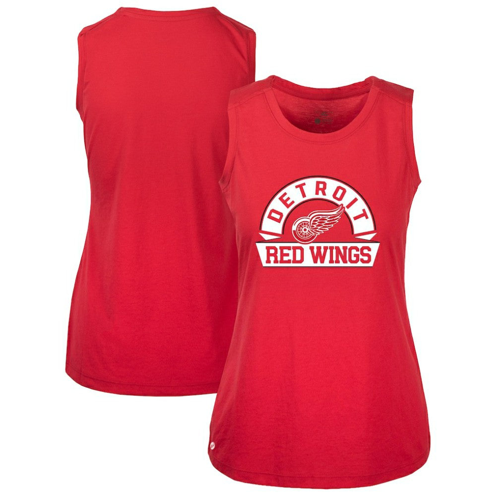 Detroit Red Wings Levelwear Women's Macy Banner Arch Tank Top - Red - NHL