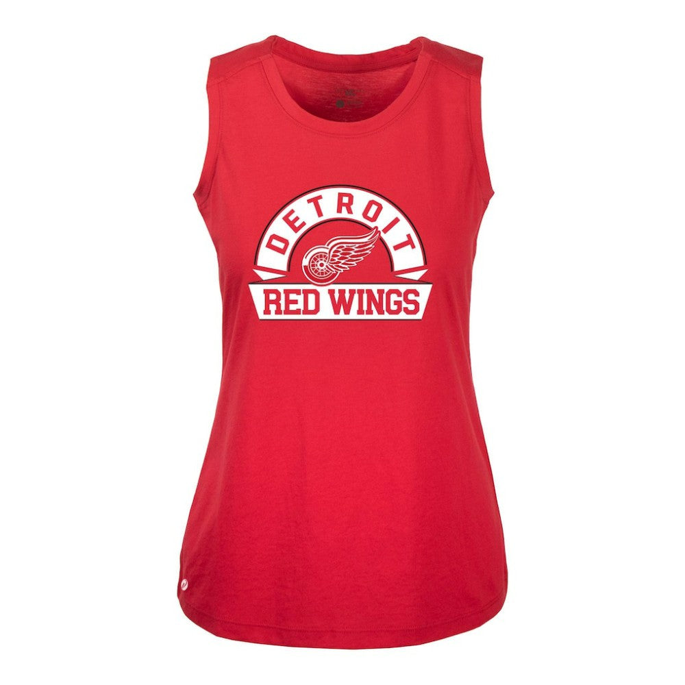 Detroit Red Wings Levelwear Women's Macy Banner Arch Tank Top - Red - NHL