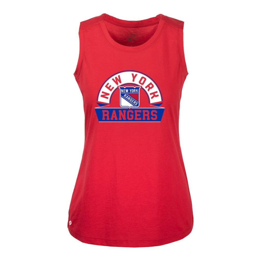 New York Rangers Levelwear Women's Macy Banner Arch Tank Top - Red - NHL