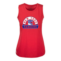 New York Rangers Levelwear Women's Macy Banner Arch Tank Top - Red - NHL