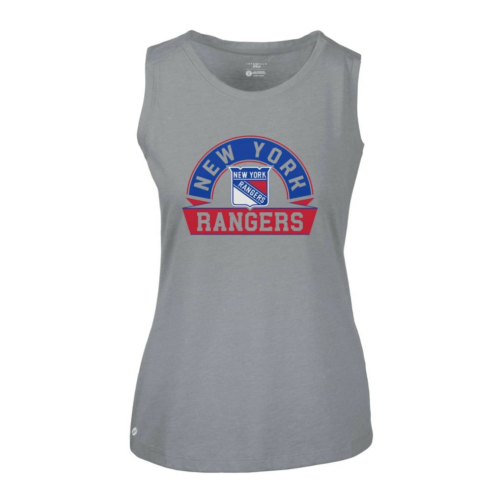 New York Rangers Levelwear Women's Macy Banner Arch Tank Top - Gray - NHL