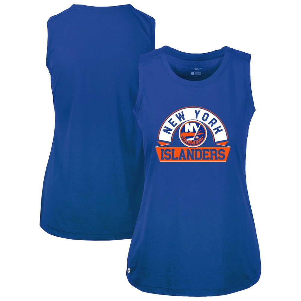 New York Islanders Levelwear Women's Macy Banner Arch Tank Top - Royal - NHL