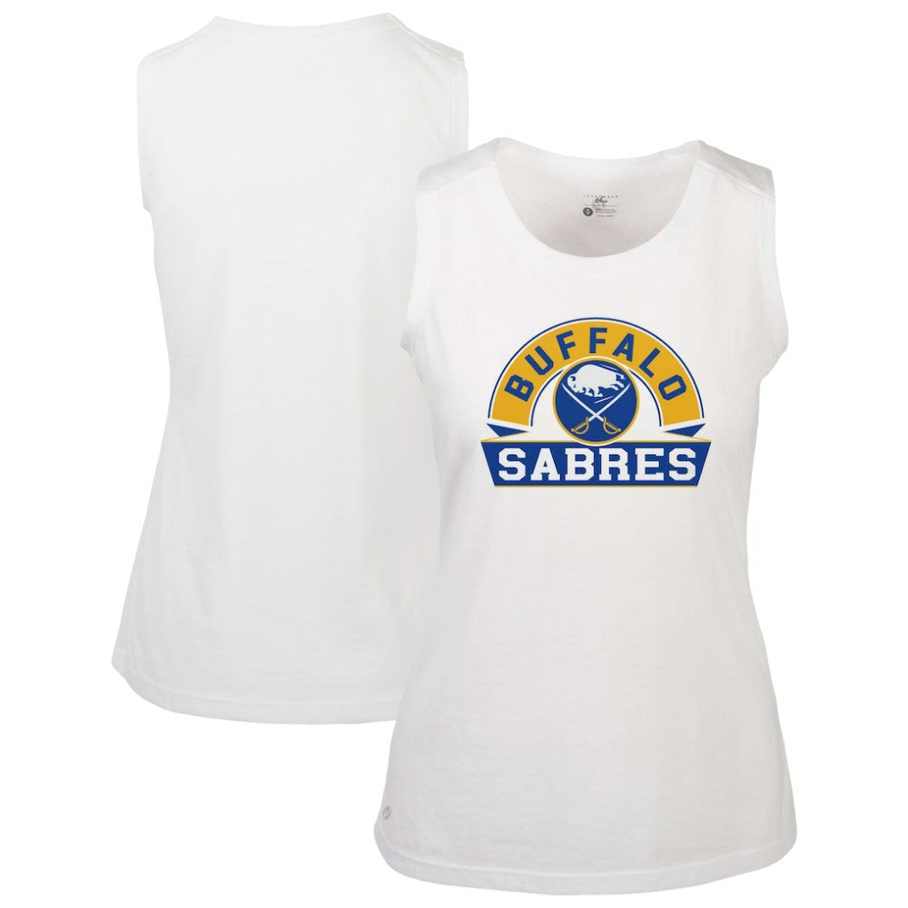 Buffalo Sabres Levelwear Women's Macy Banner Arch Tank Top - White - NHL
