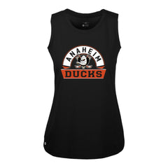 Anaheim Ducks Levelwear Women's Macy Banner Arch Tank Top - Black - NHL