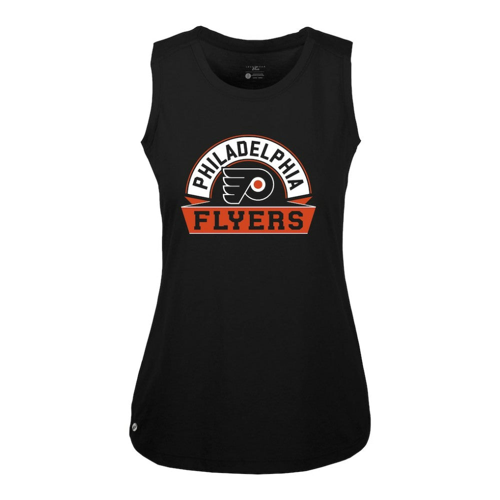 Philadelphia Flyers Levelwear Women's Macy Banner Arch Tank Top - Black - NHL