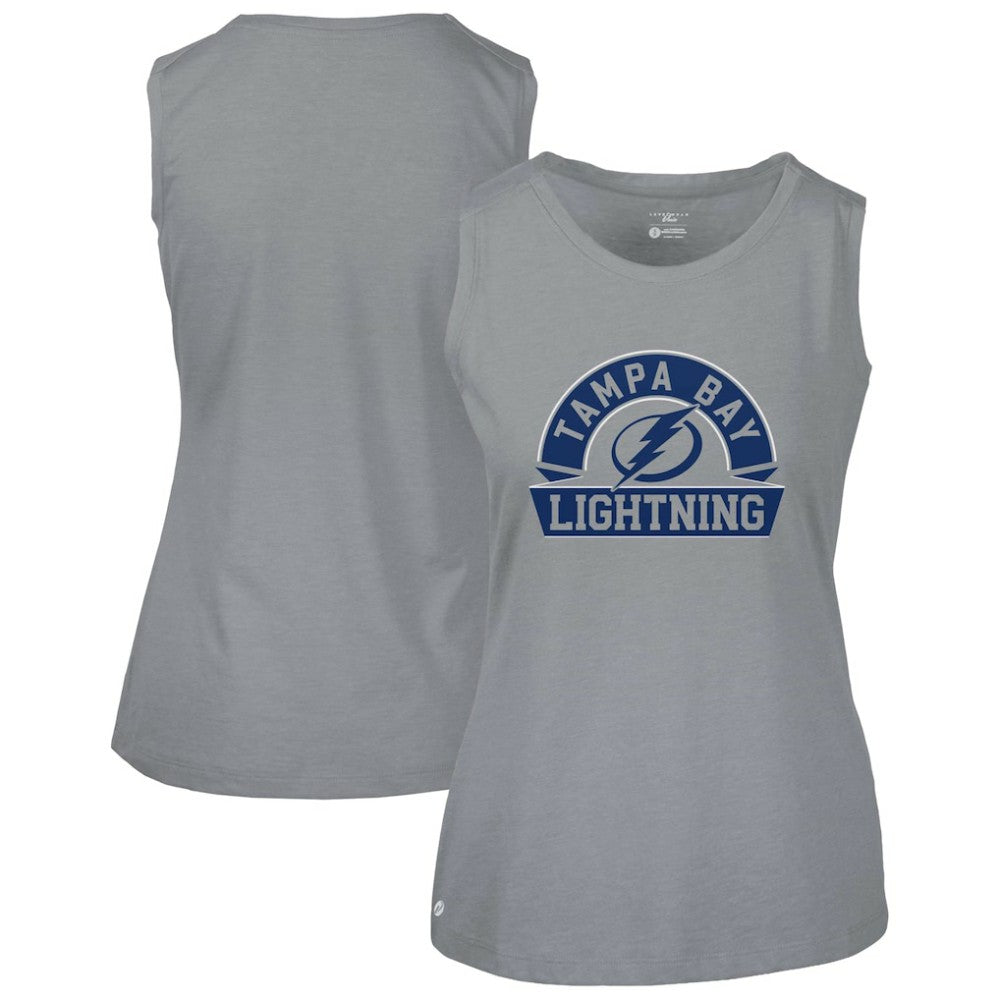 Tampa Bay Lightning Levelwear Women's Macy Banner Arch Tank Top - Gray - NHL