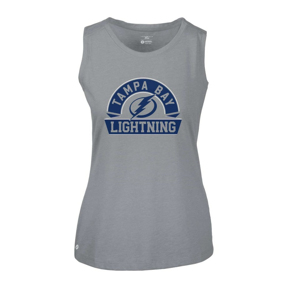 Tampa Bay Lightning Levelwear Women's Macy Banner Arch Tank Top - Gray - NHL