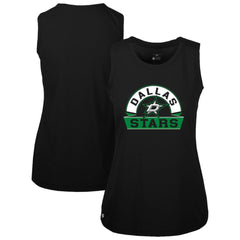 Dallas Stars Levelwear Women's Macy Banner Arch Tank Top - Black - NHL