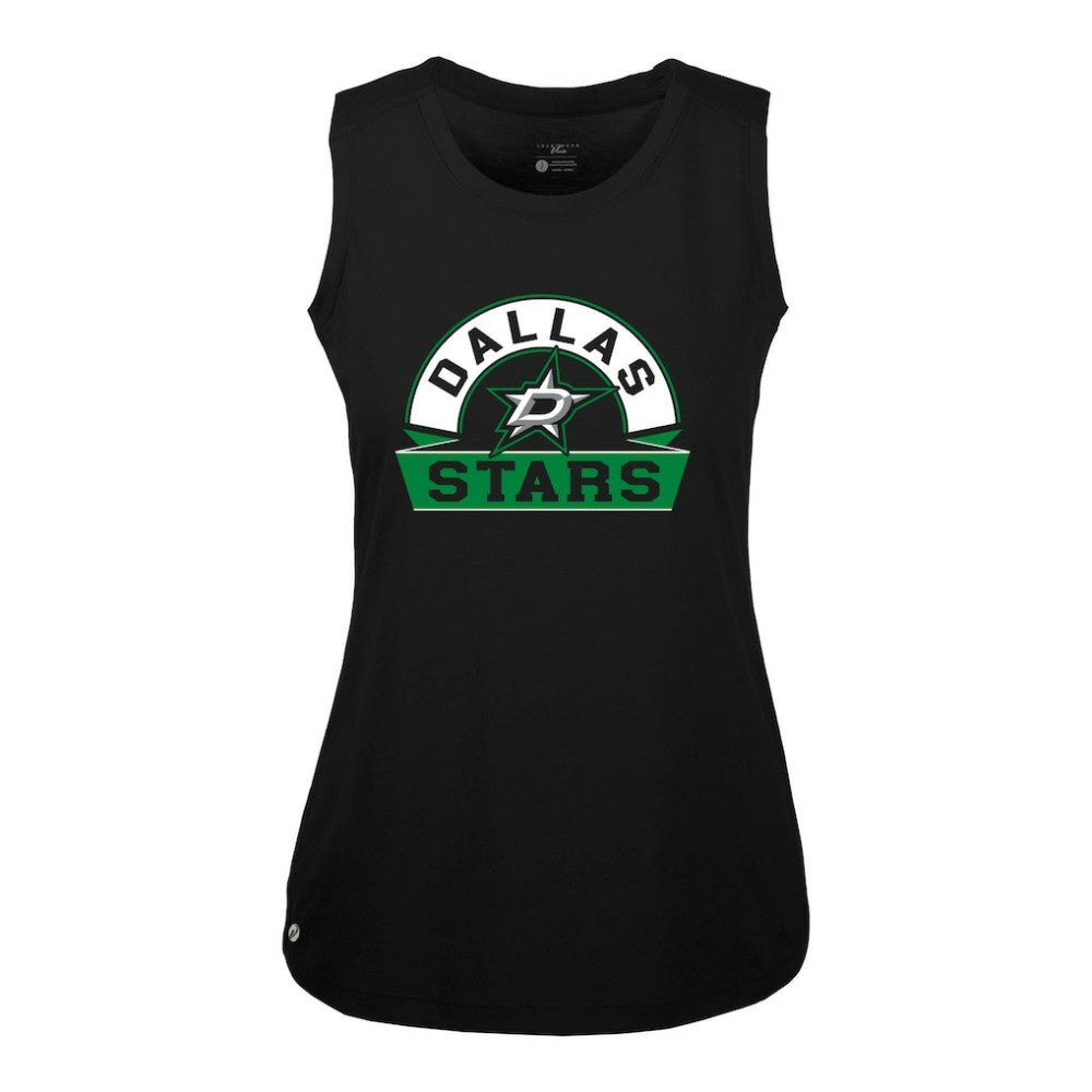 Dallas Stars Levelwear Women's Macy Banner Arch Tank Top - Black - NHL