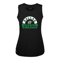 Dallas Stars Levelwear Women's Macy Banner Arch Tank Top - Black - NHL