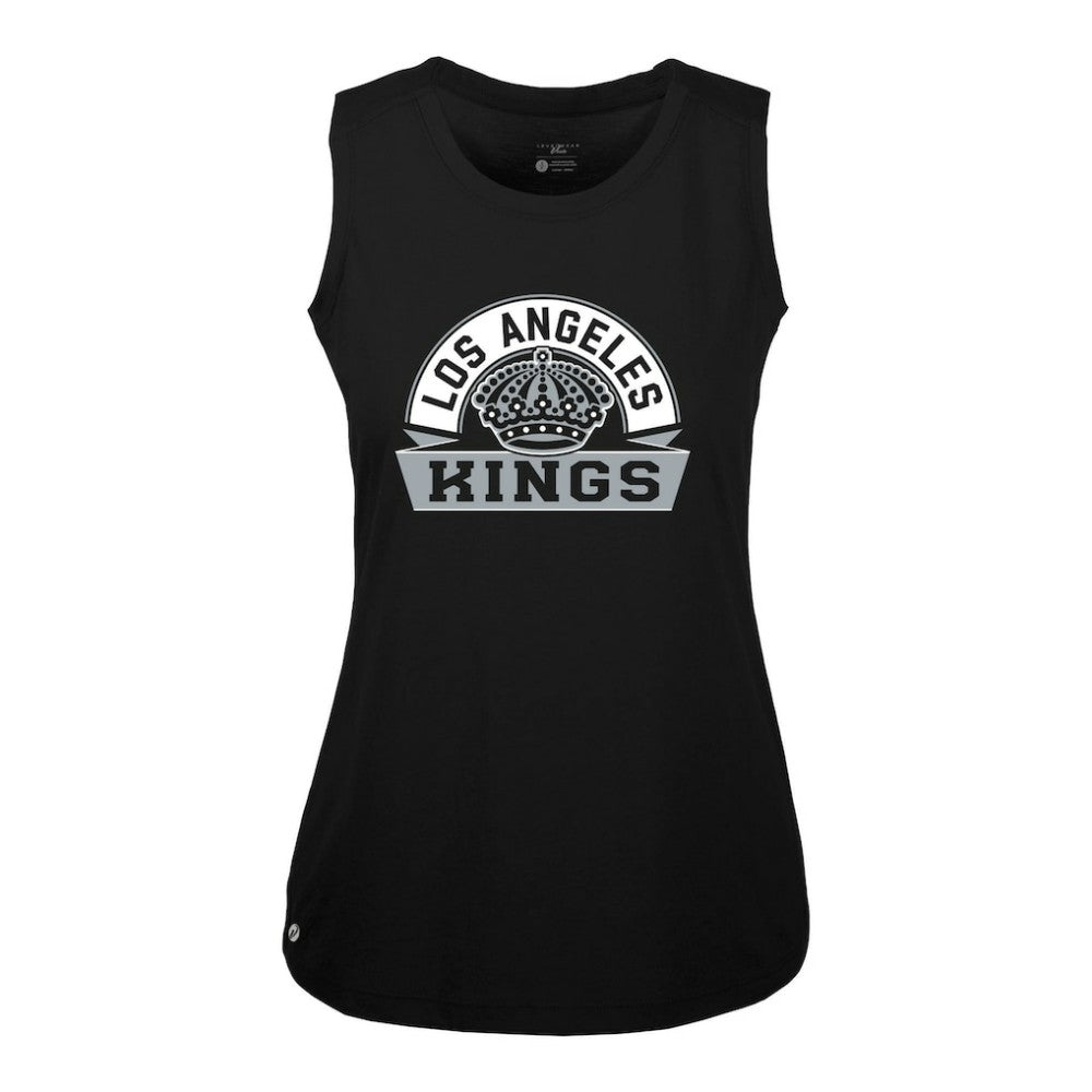 Los Angeles Kings Levelwear Women's Macy Banner Arch Tank Top - Black - NHL