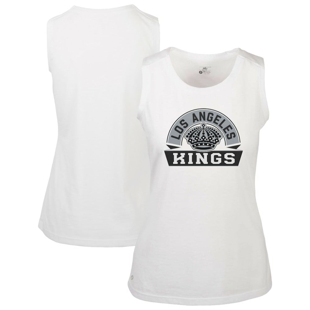 Los Angeles Kings Levelwear Women's Macy Banner Arch Tank Top - White - NHL