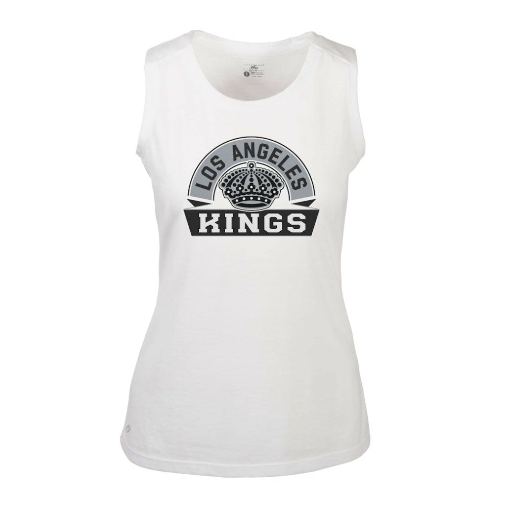 Los Angeles Kings Levelwear Women's Macy Banner Arch Tank Top - White - NHL