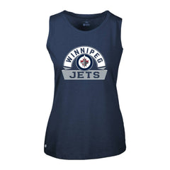 Winnipeg Jets Levelwear Women's Macy Banner Arch Tank Top - Navy - NHL