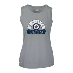 Winnipeg Jets Levelwear Women's Macy Banner Arch Tank Top - Gray - NHL