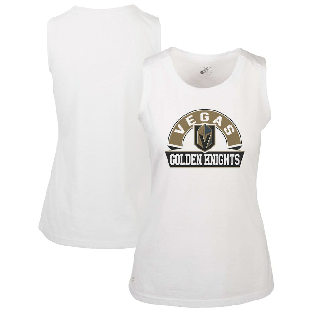 Vegas Golden Knights Levelwear Women's Macy Banner Arch Tank Top - White - NHL