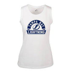 Tampa Bay Lightning Levelwear Women's Macy Banner Arch Tank Top - White - NHL