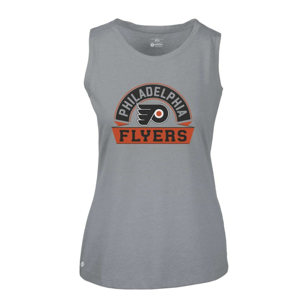 Philadelphia Flyers Levelwear Women's Macy Banner Arch Tank Top - Gray - NHL